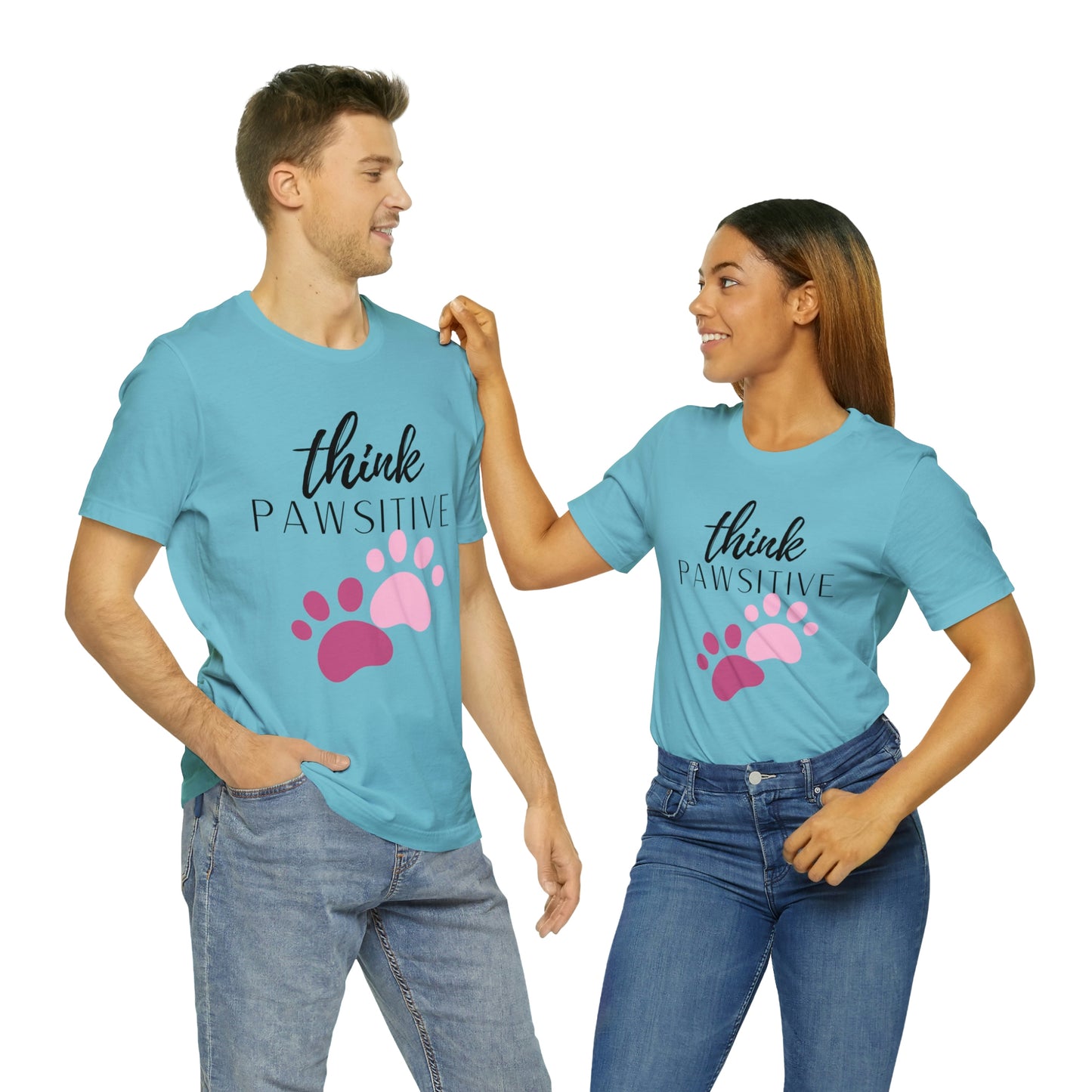 Think Pawsitive Unisex Jersey Short Sleeve Tee