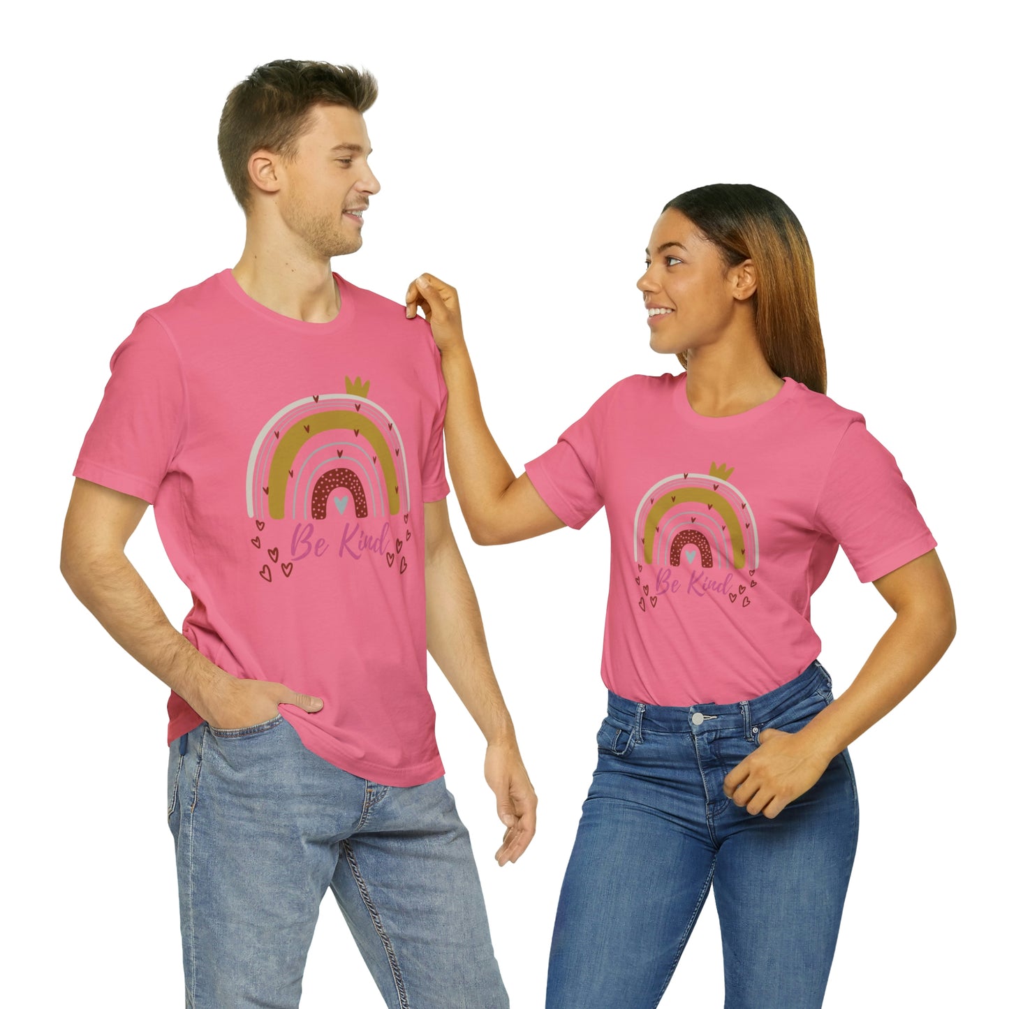 Be Kind Aesthetic Rainbow Unisex Jersey Short Sleeve Tee