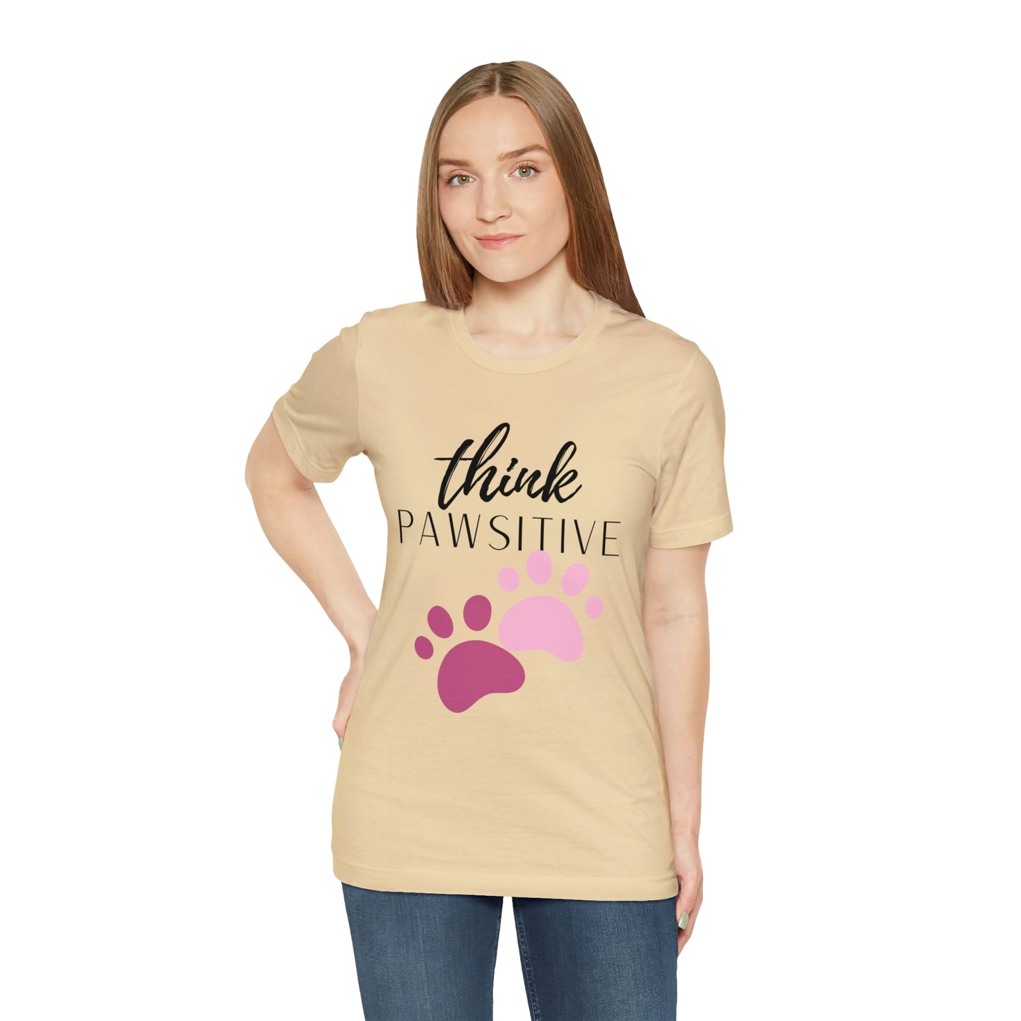 Think Pawsitive Unisex Jersey Short Sleeve Tee