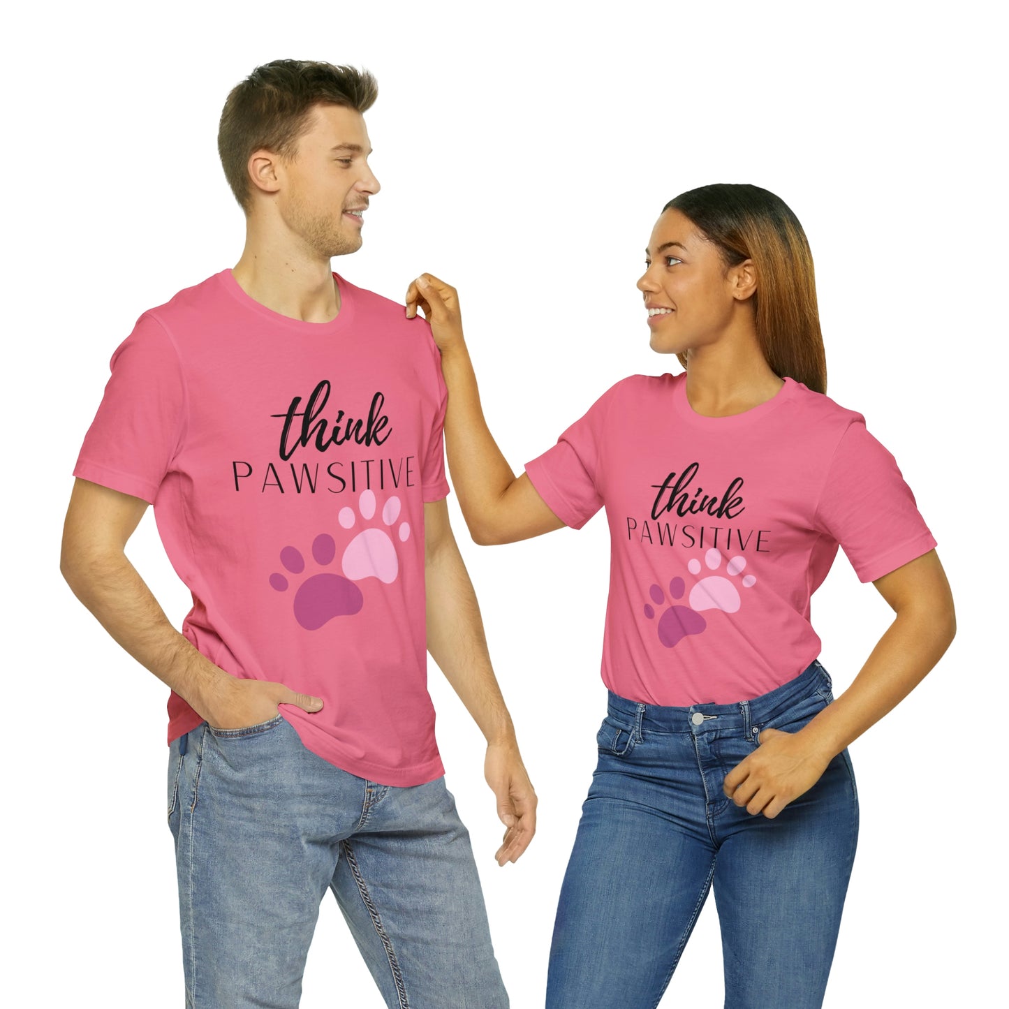 Think Pawsitive Unisex Jersey Short Sleeve Tee