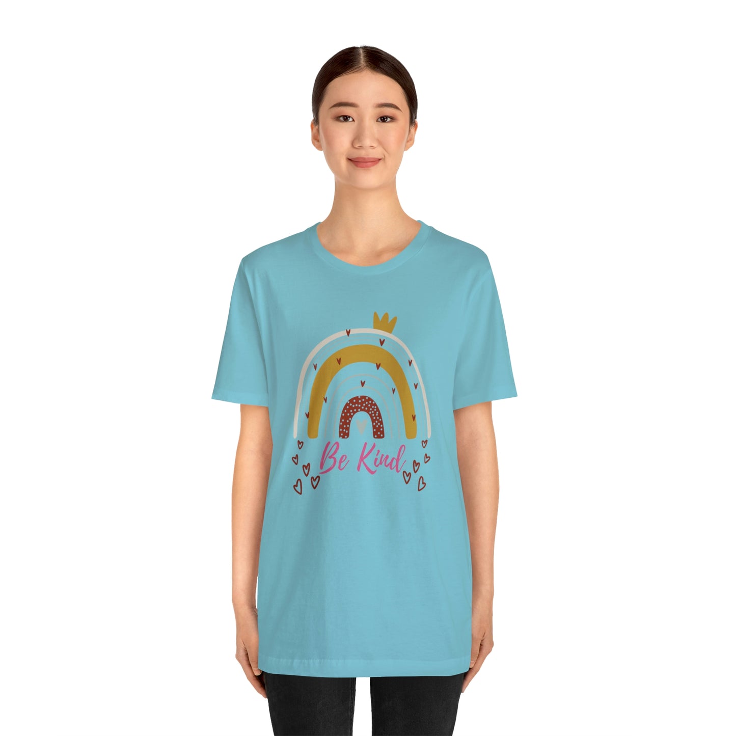 Be Kind Aesthetic Rainbow Unisex Jersey Short Sleeve Tee