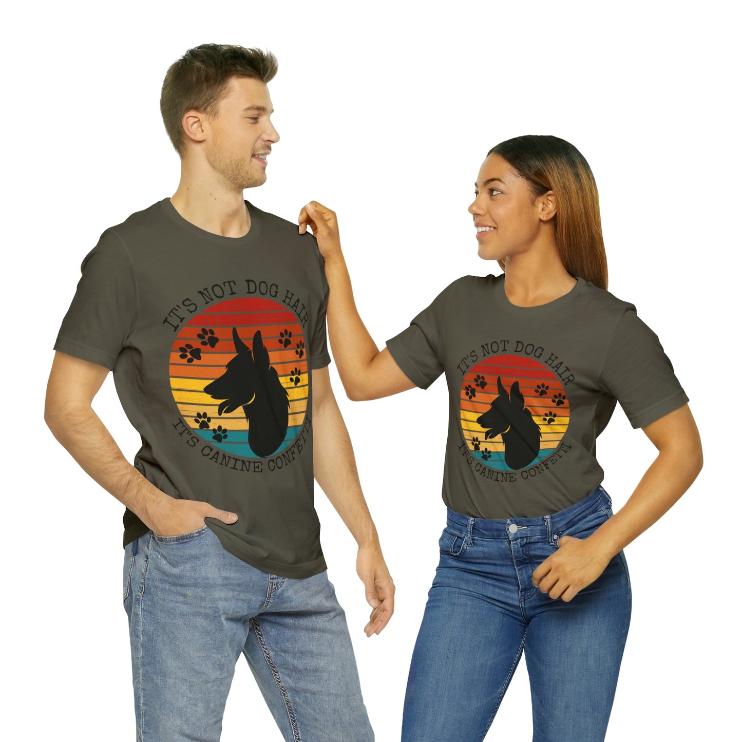It's Not Dog Hair It's Canine Confetti Unisex Jersey Short Sleeve Tee