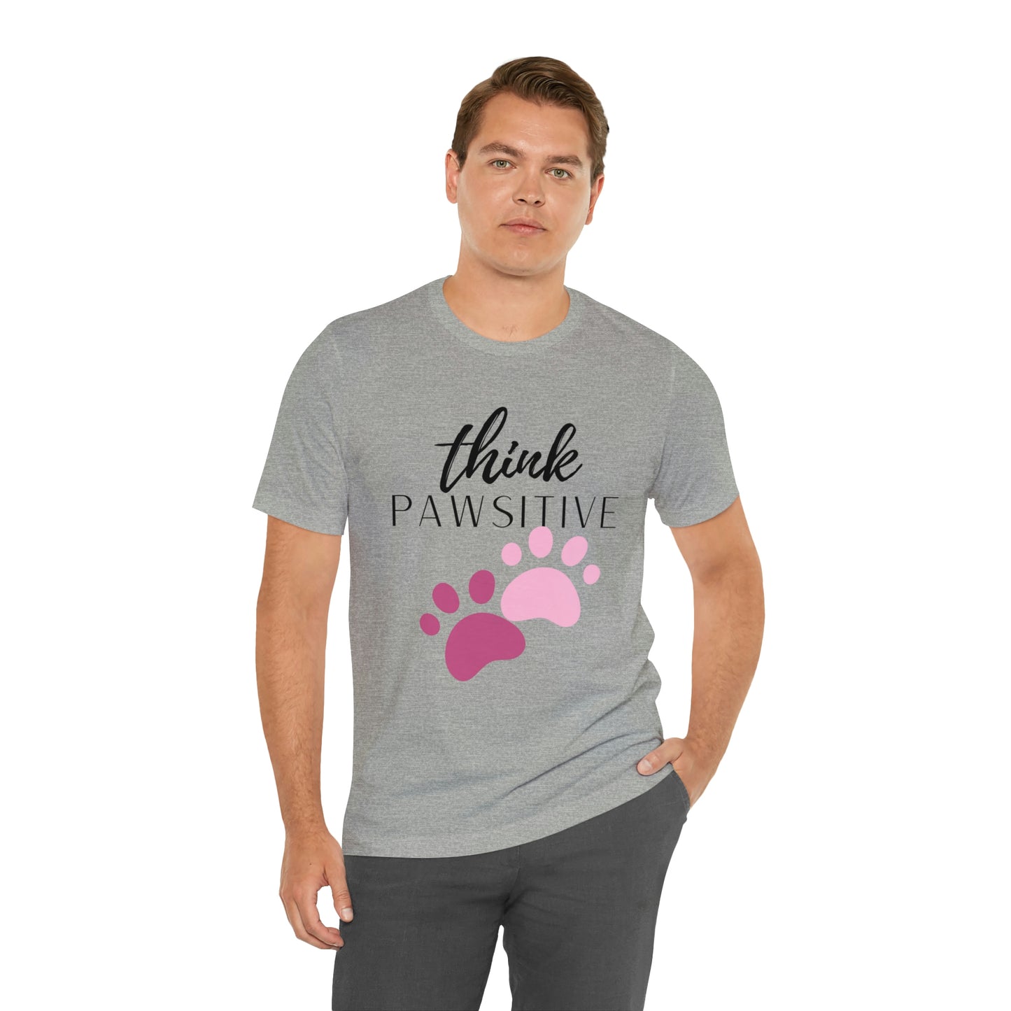 Think Pawsitive Unisex Jersey Short Sleeve Tee