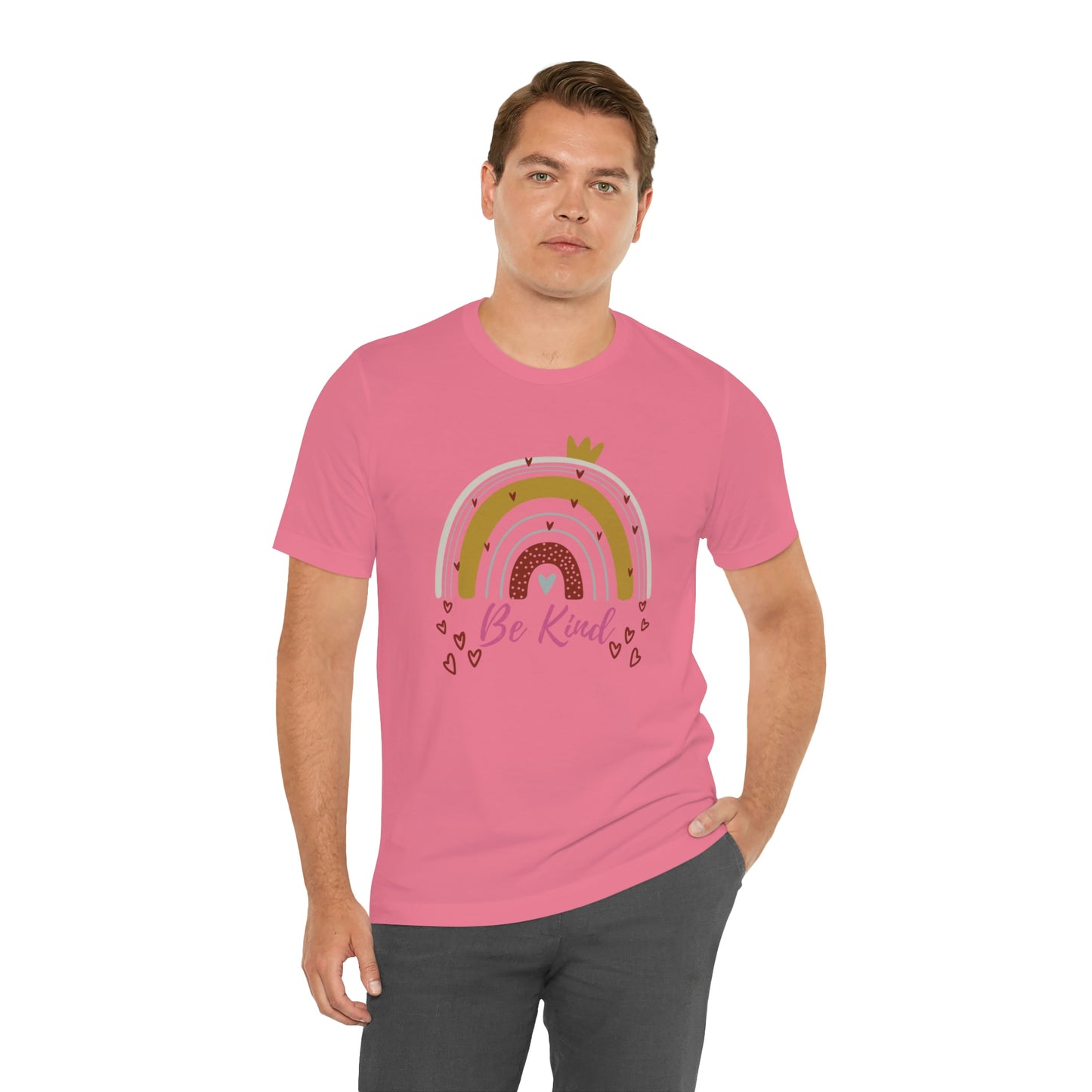 Be Kind Aesthetic Rainbow Unisex Jersey Short Sleeve Tee