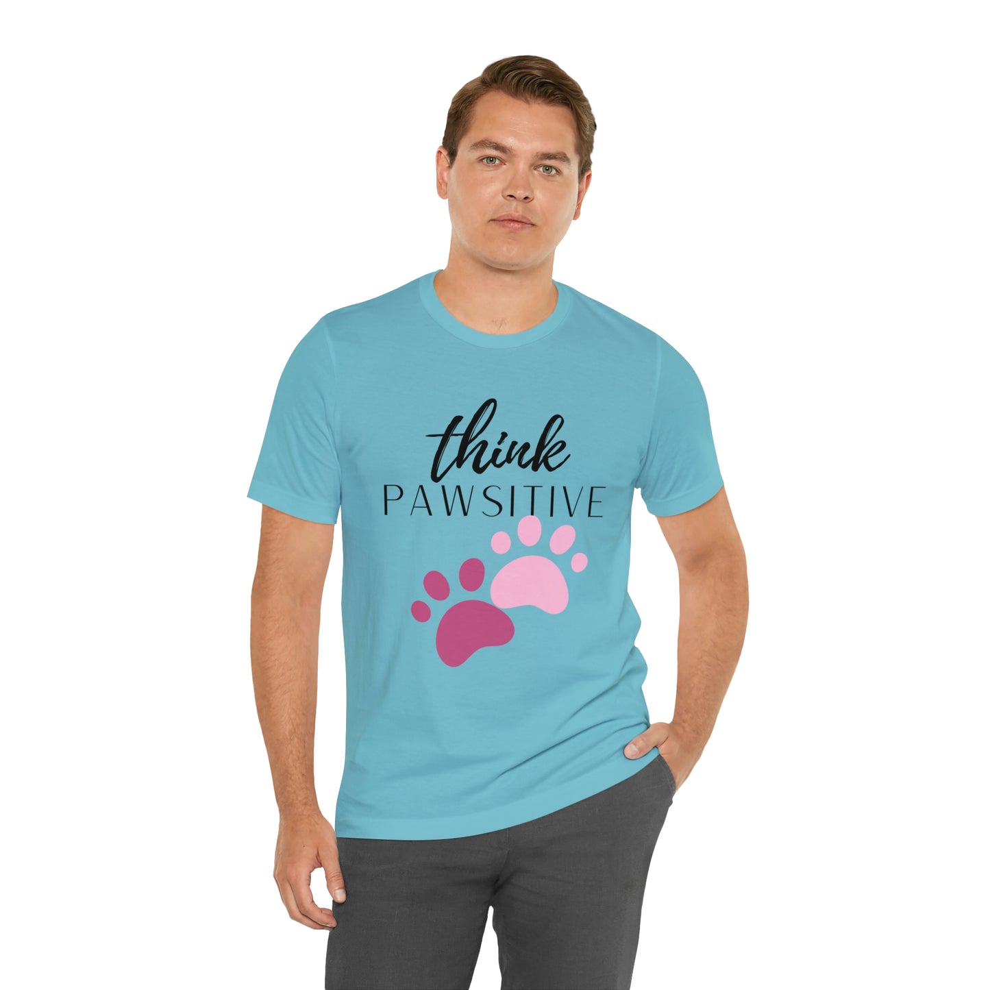 Think Pawsitive Unisex Jersey Short Sleeve Tee