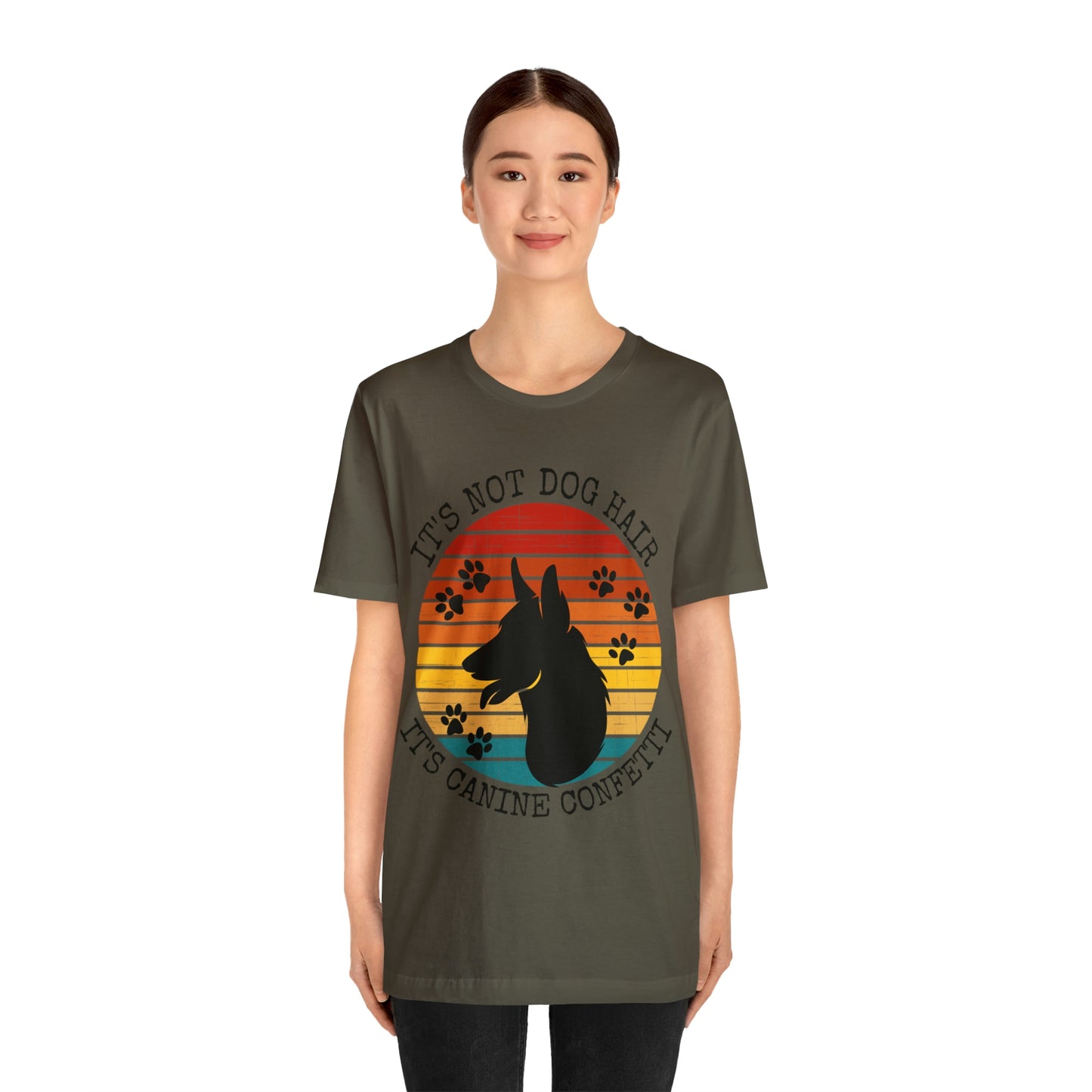 It's Not Dog Hair It's Canine Confetti Unisex Jersey Short Sleeve Tee