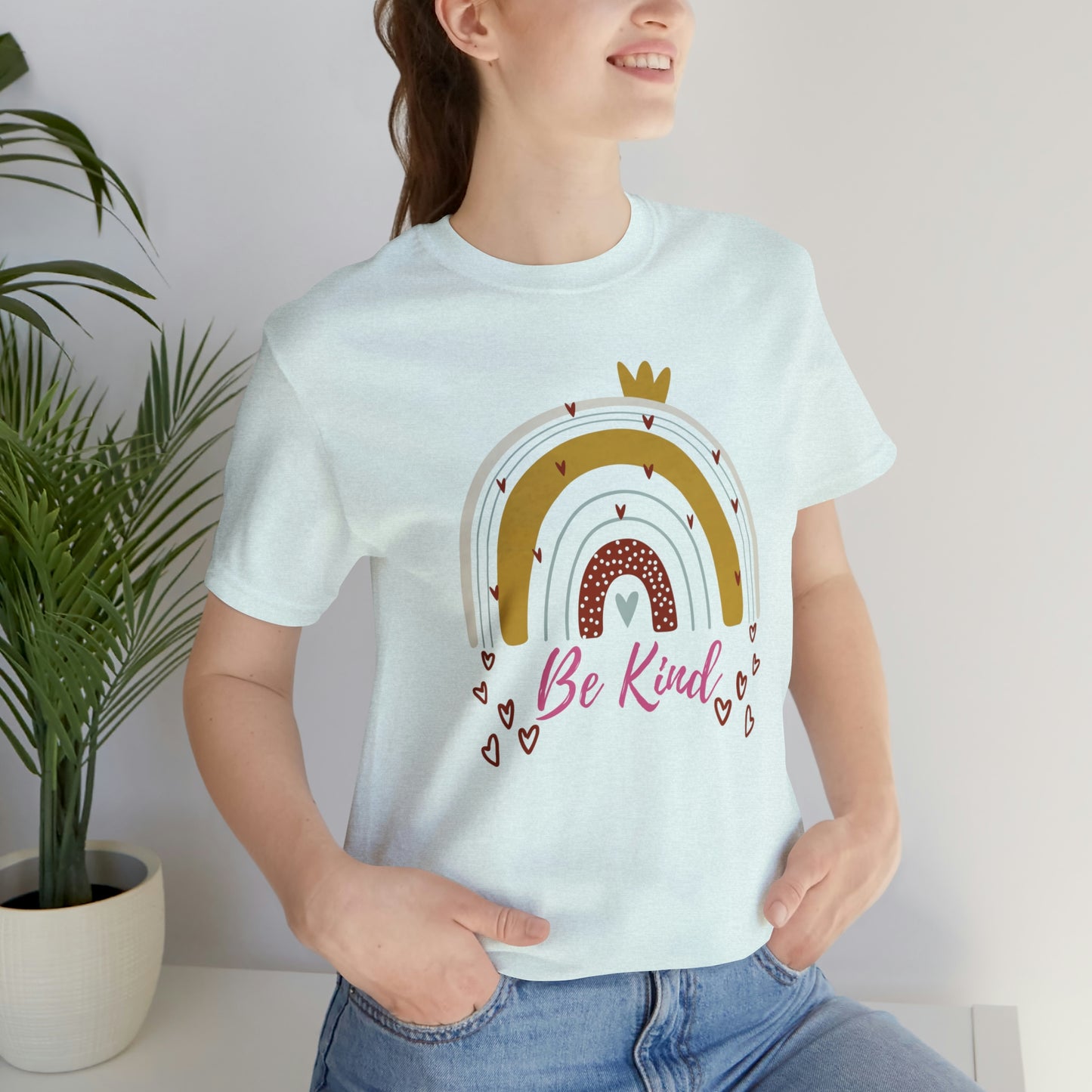 Be Kind Aesthetic Rainbow Unisex Jersey Short Sleeve Tee