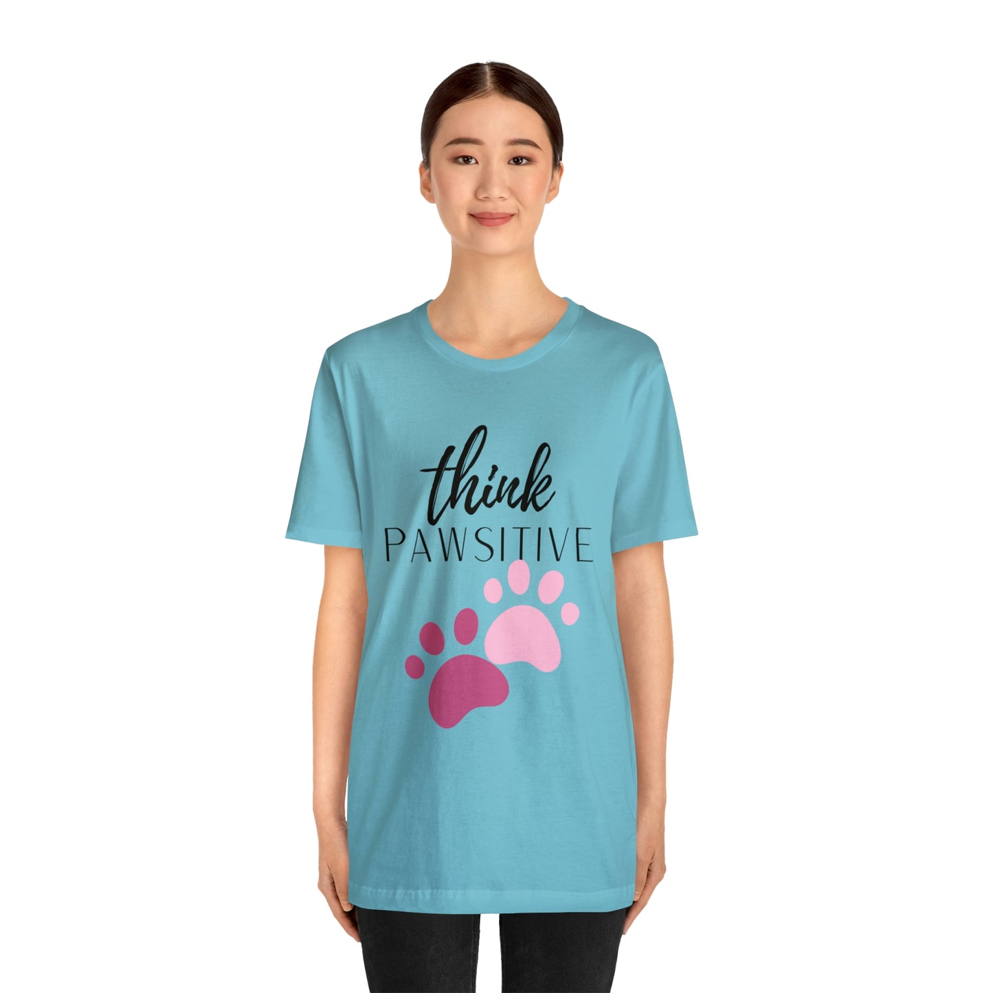 Think Pawsitive Unisex Jersey Short Sleeve Tee