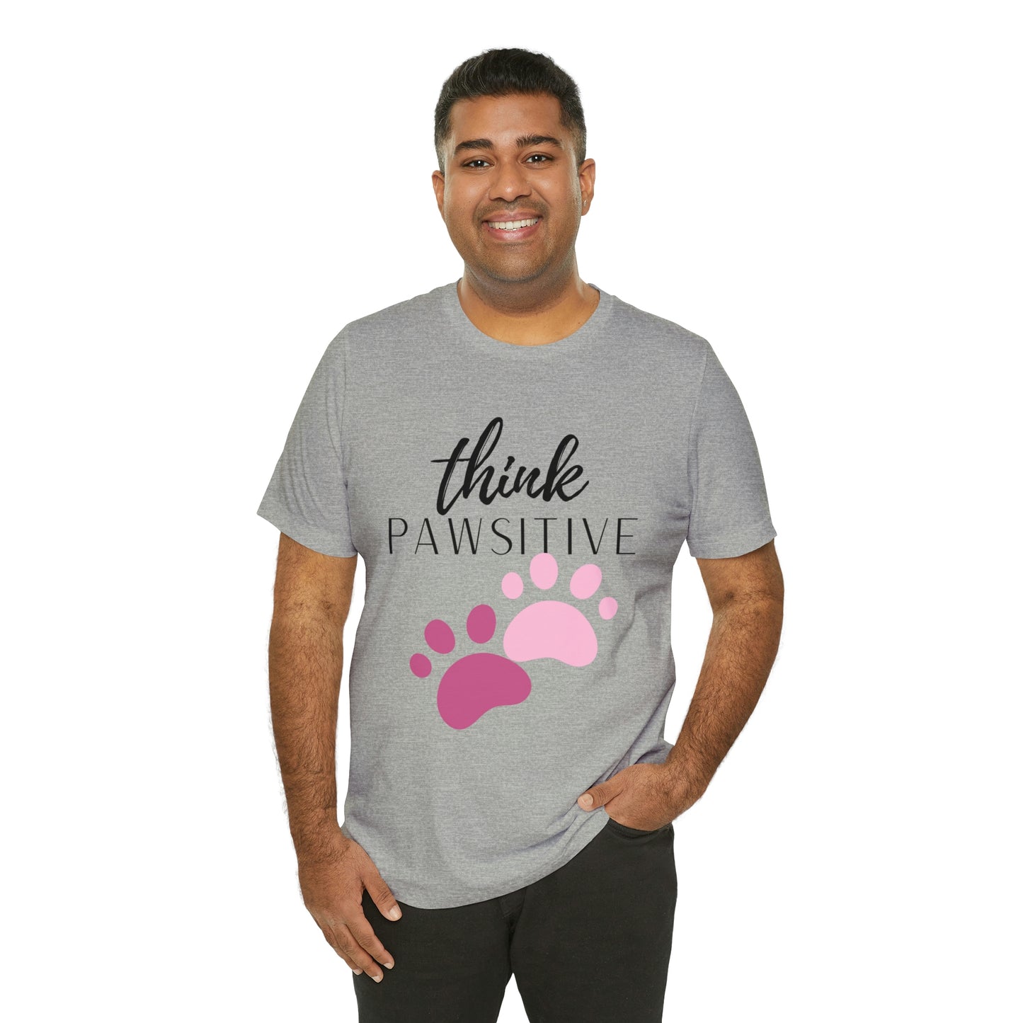 Think Pawsitive Unisex Jersey Short Sleeve Tee