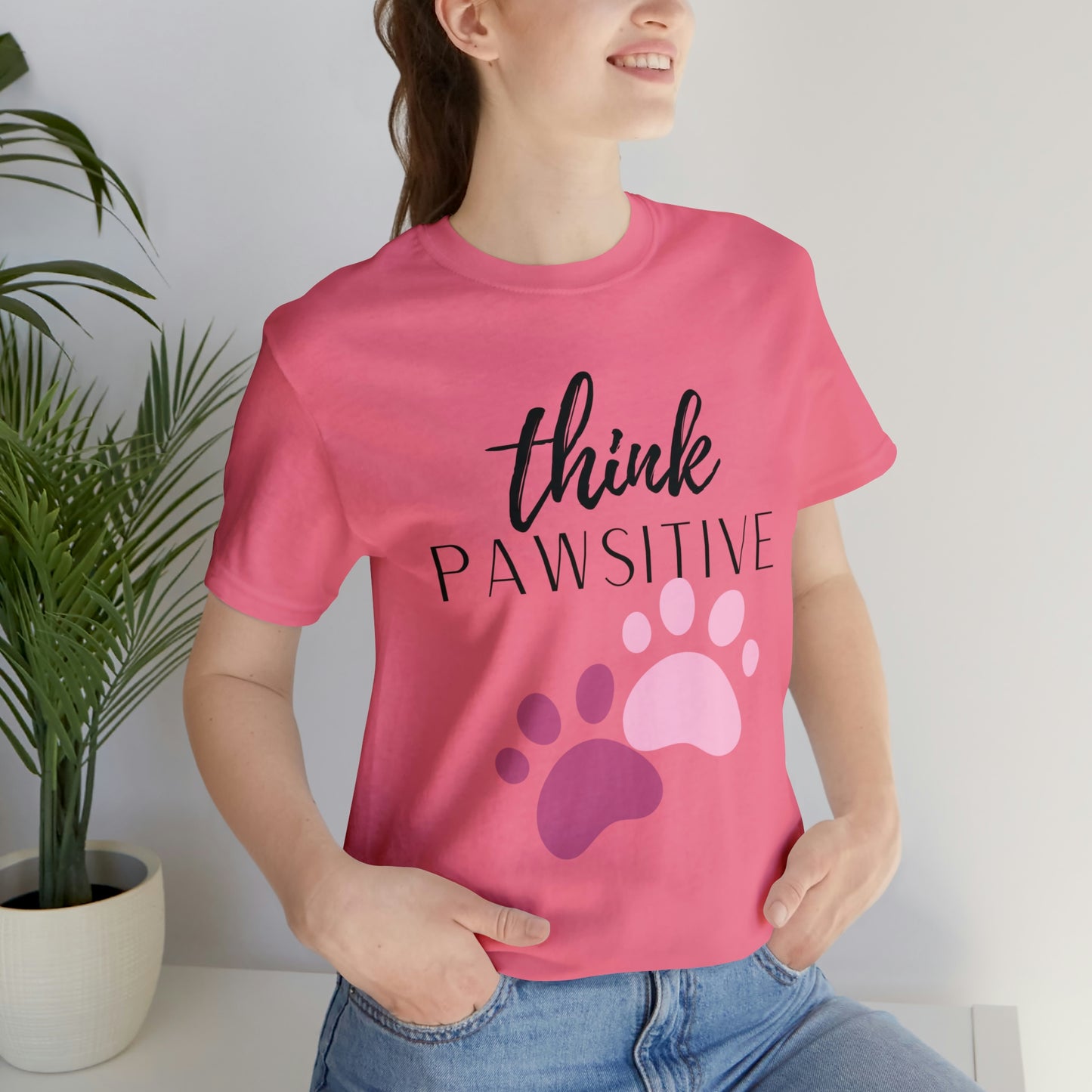 Think Pawsitive Unisex Jersey Short Sleeve Tee