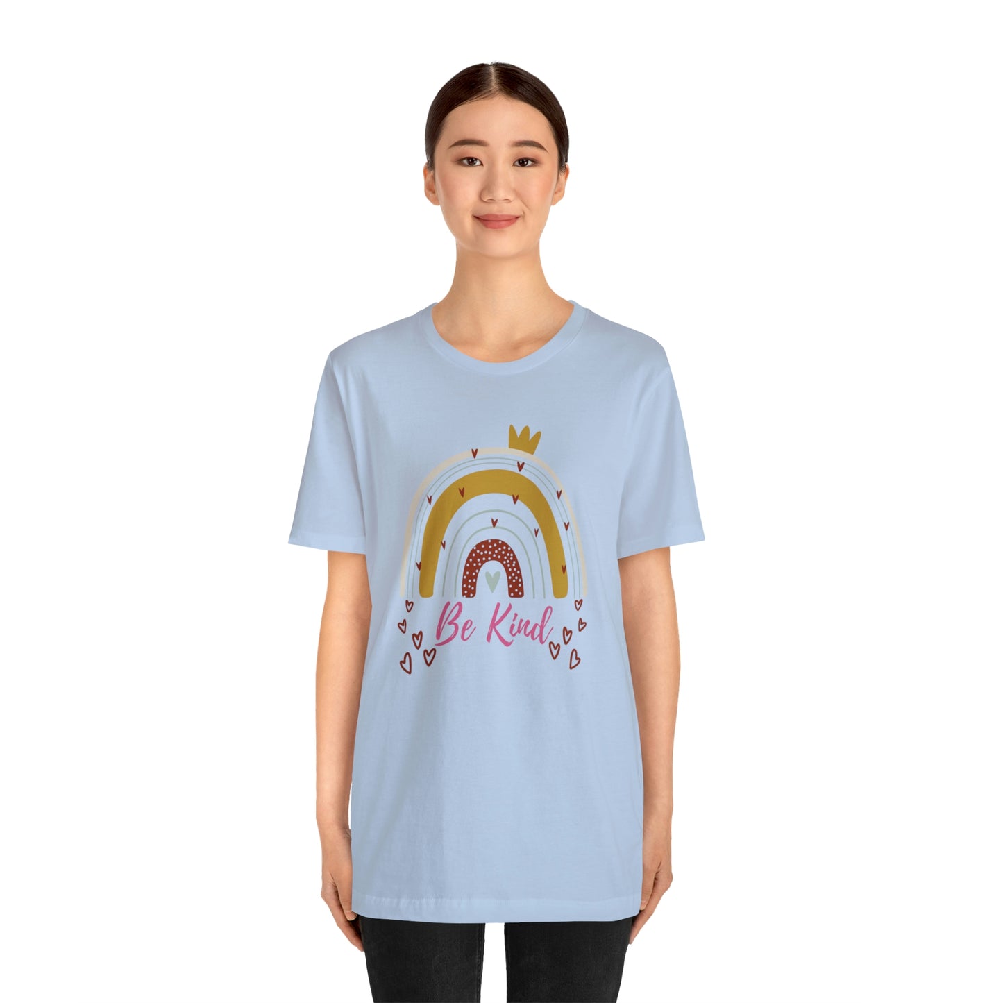 Be Kind Aesthetic Rainbow Unisex Jersey Short Sleeve Tee