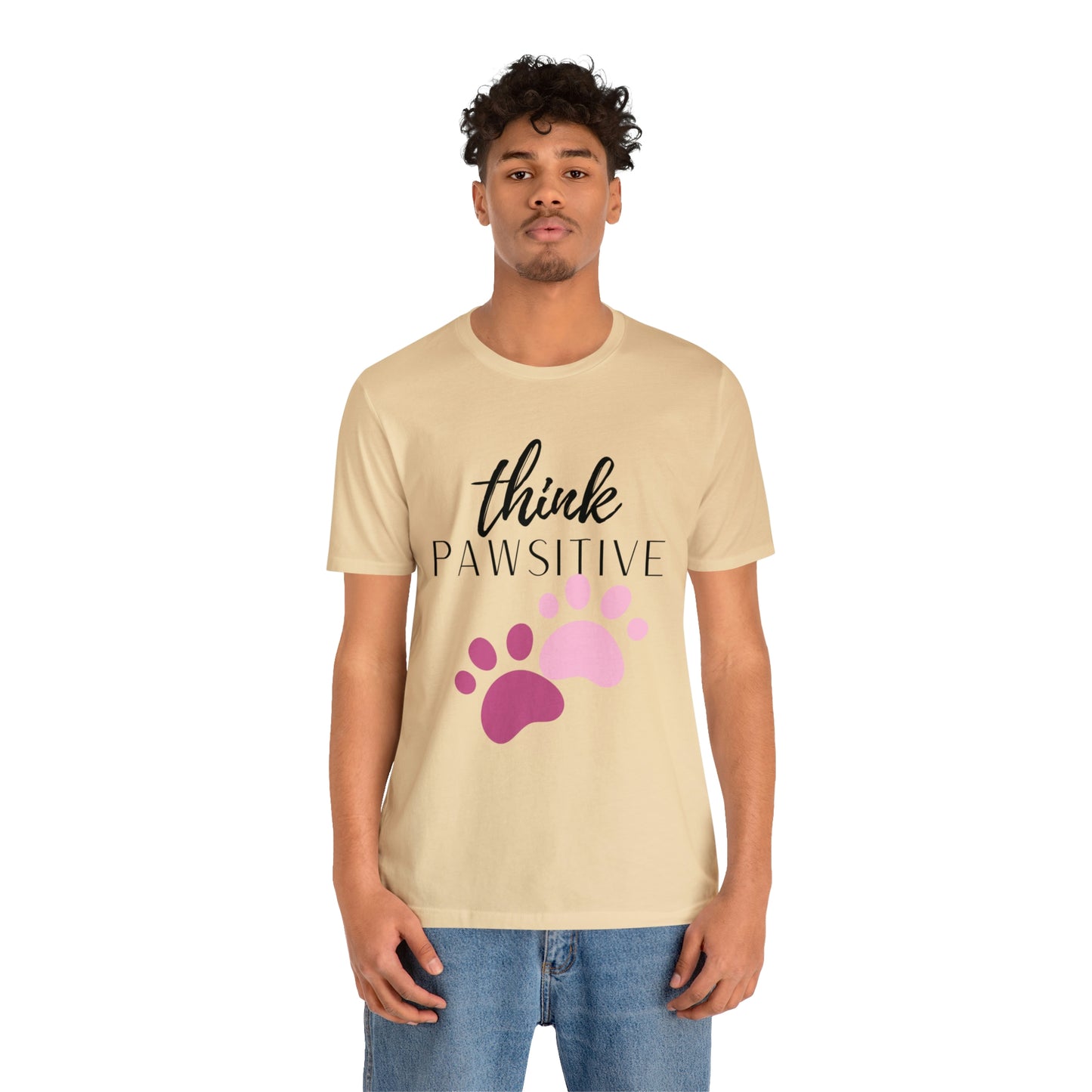 Think Pawsitive Unisex Jersey Short Sleeve Tee