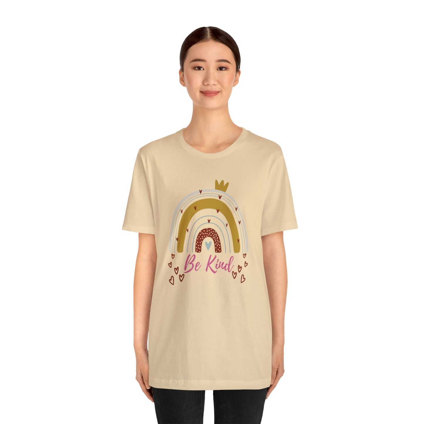 Be Kind Aesthetic Rainbow Unisex Jersey Short Sleeve Tee